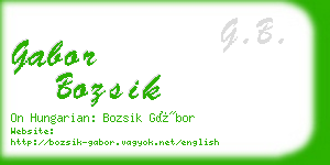 gabor bozsik business card